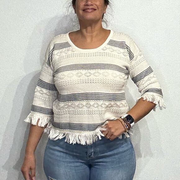 Peruvian Connection Pearl Ojai Top Sz M - Picture 1 of 12